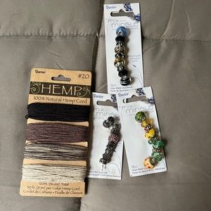 Craft beads and Hemp Cord